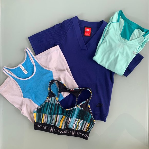 Tops - SMALL Women's Workout Athletic Sports Top Wear Bundle of 4, Nike UA Nort…